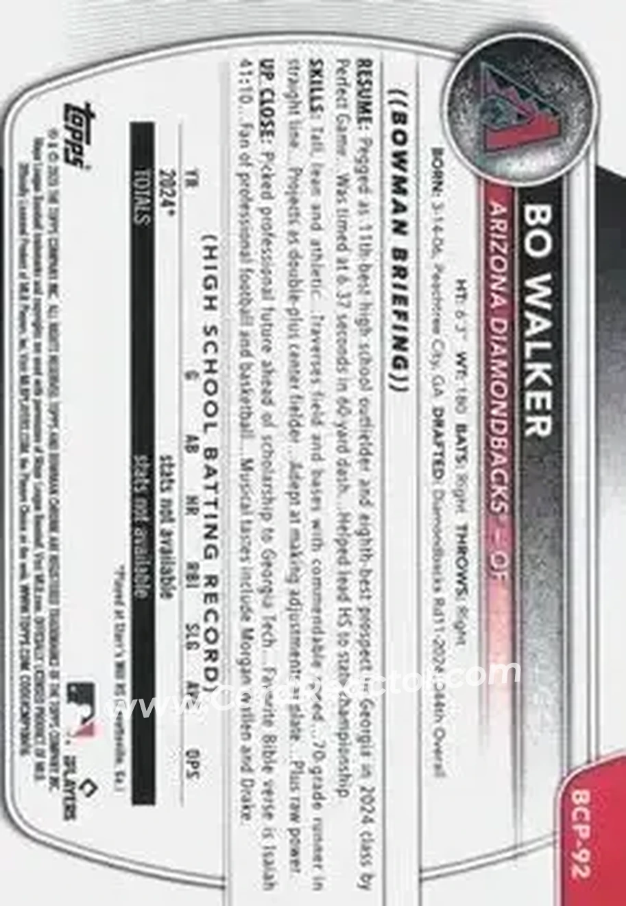 Back of Bo Walker