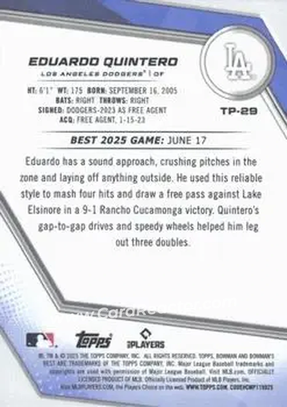 Back of Eduardo Quintero