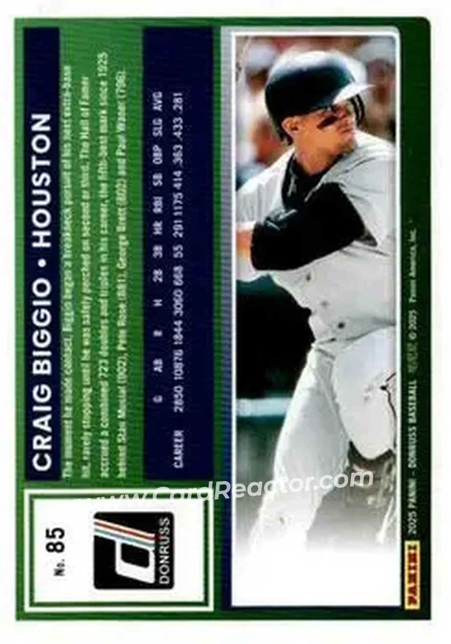 Back of Craig Biggio