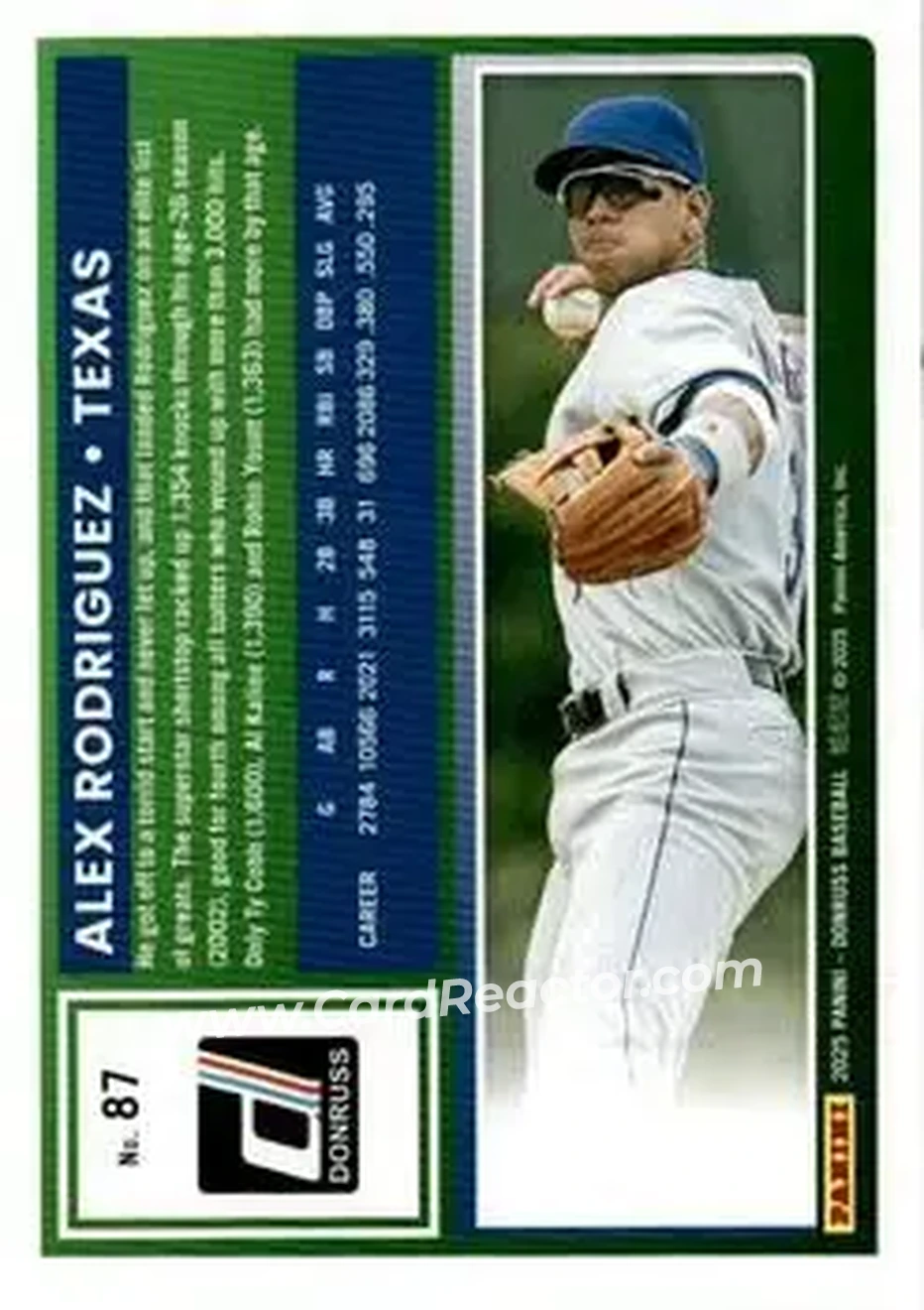 Back of Alex Rodriguez