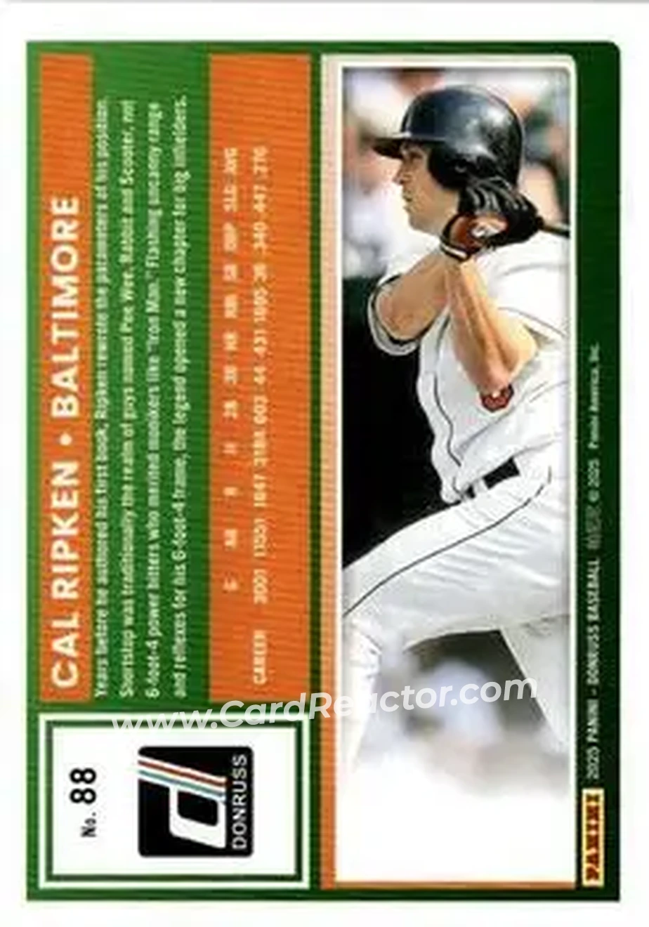 Back of Cal Ripken