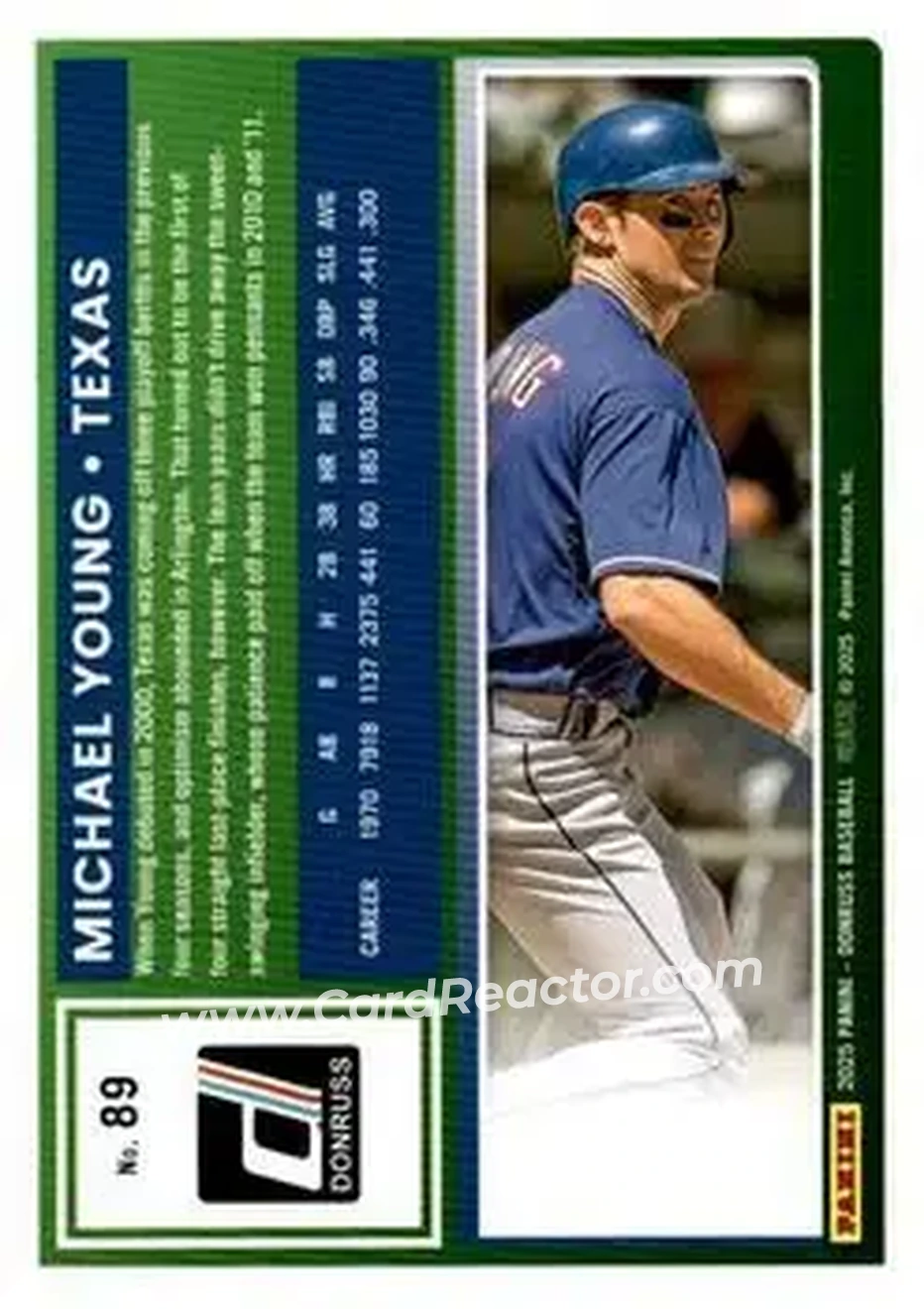 Back of Michael Young