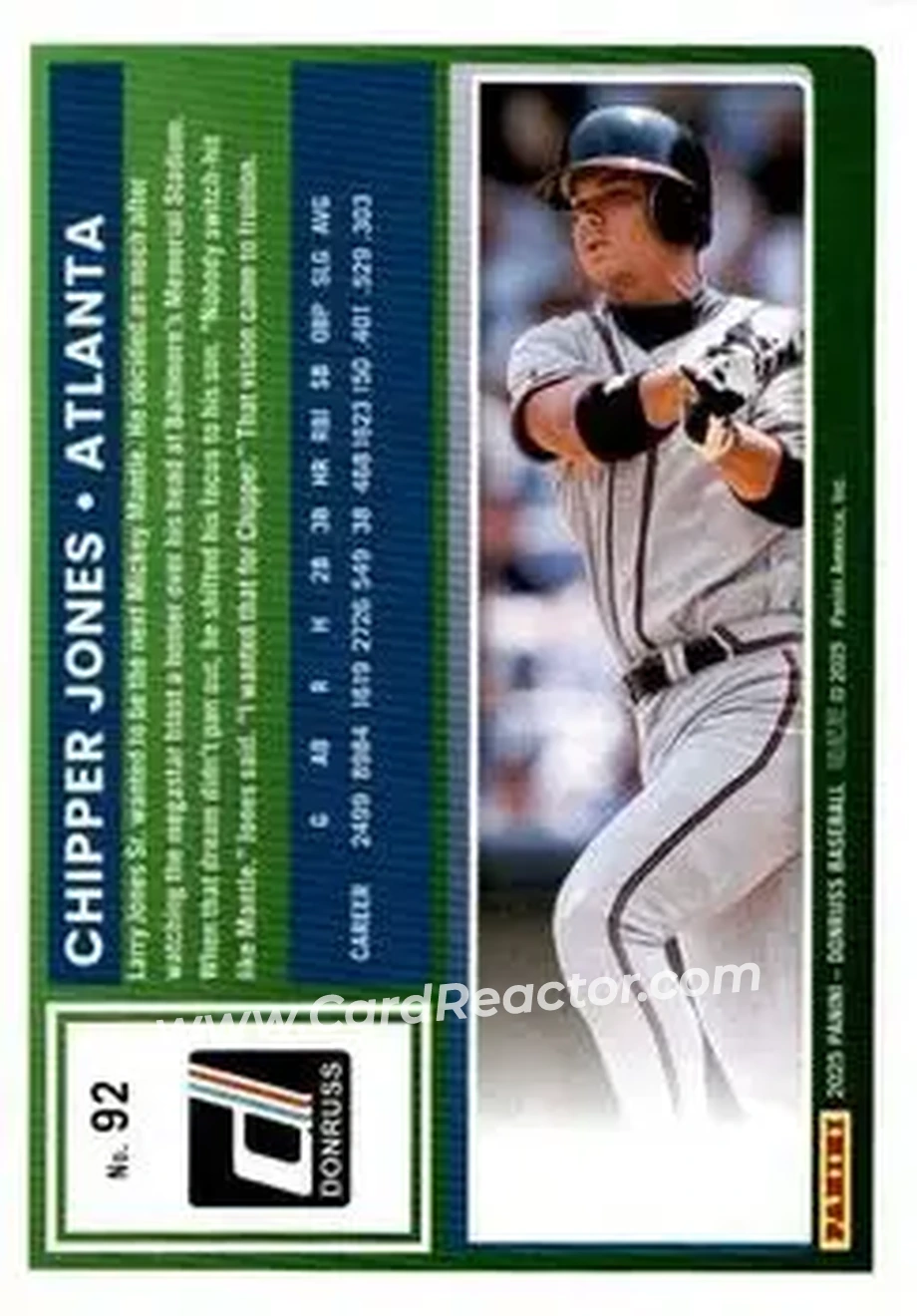 Back of Chipper Jones