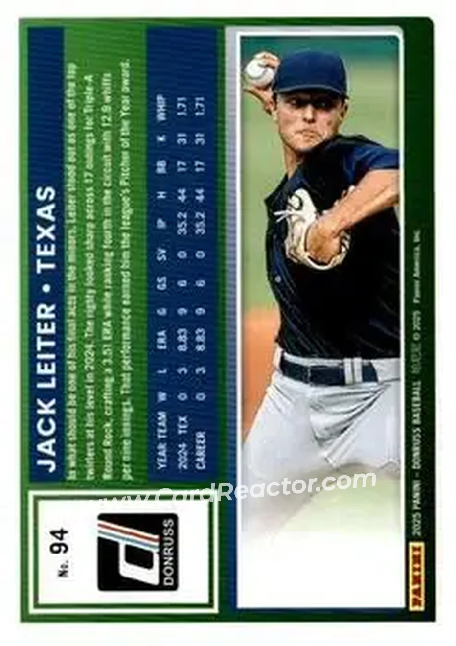 Back of Jack Leiter