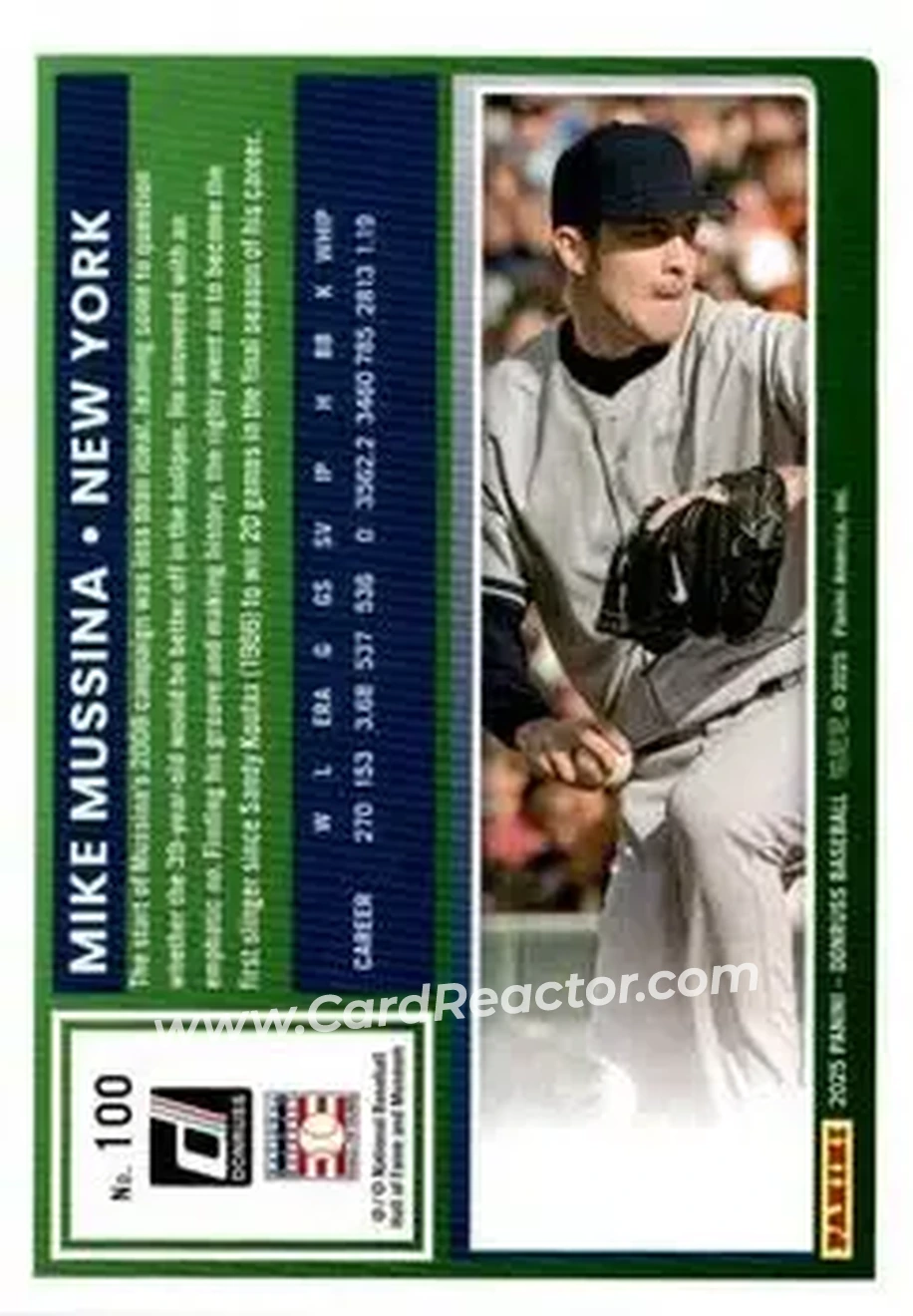 Back of Mike Mussina
