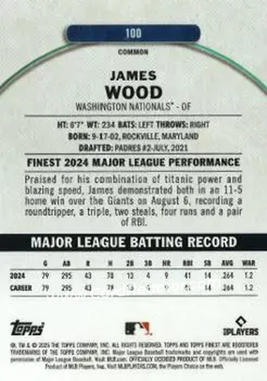 Back of James Wood