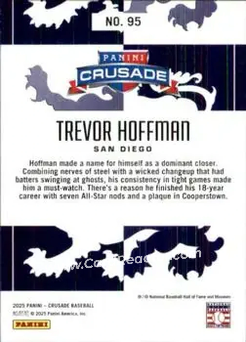 Back of Trevor Hoffman
