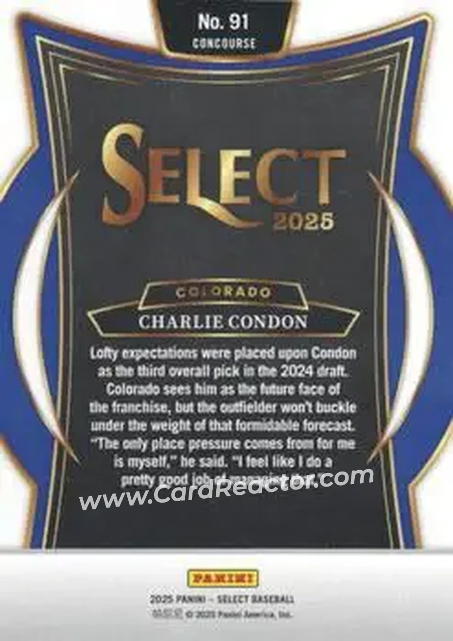 Back of Charlie Condon