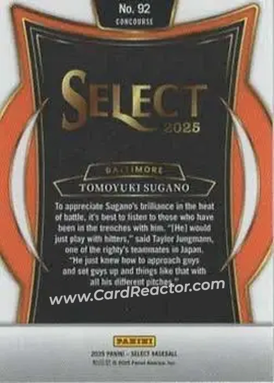 Back of Tomoyuki Sugano