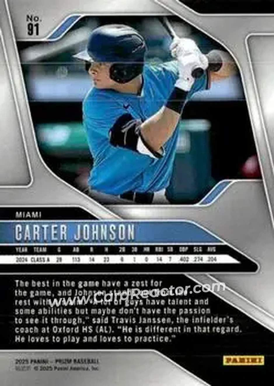 Back of Carter Johnson