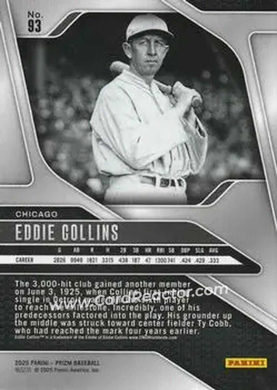 Back of Eddie Collins