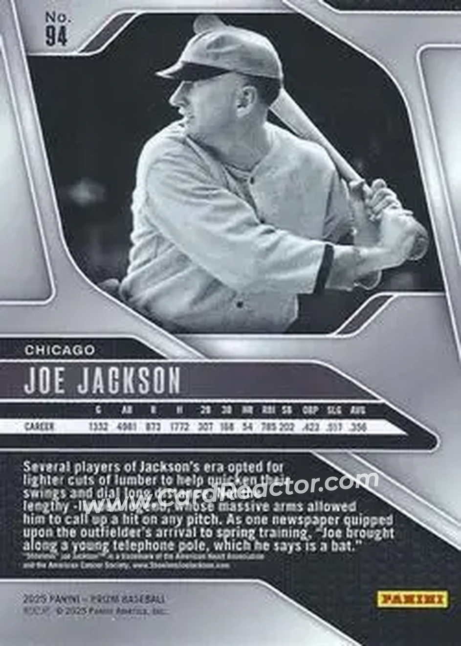 Back of Joe Jackson