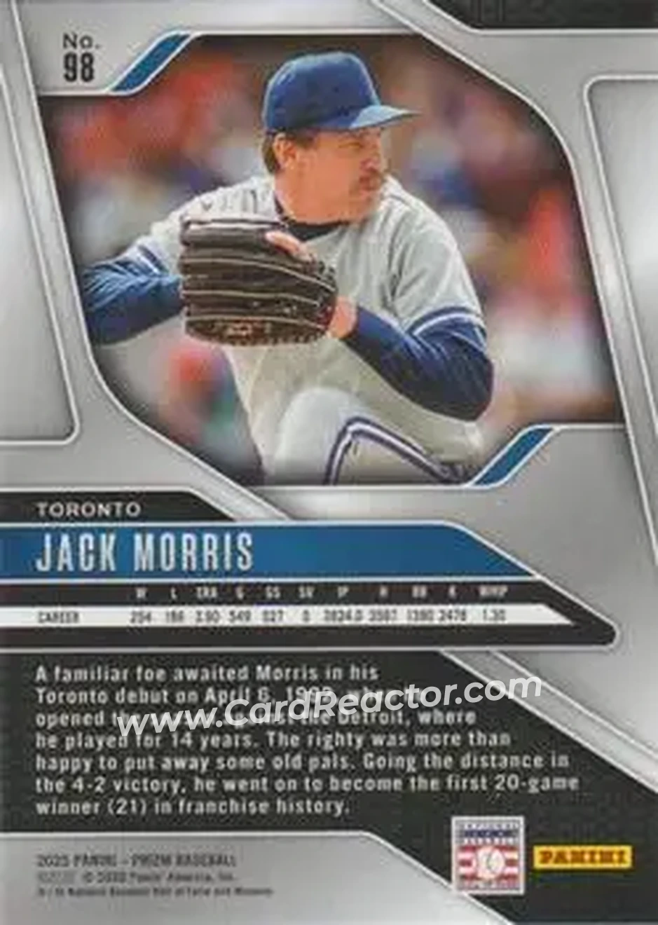 Back of Jack Morris