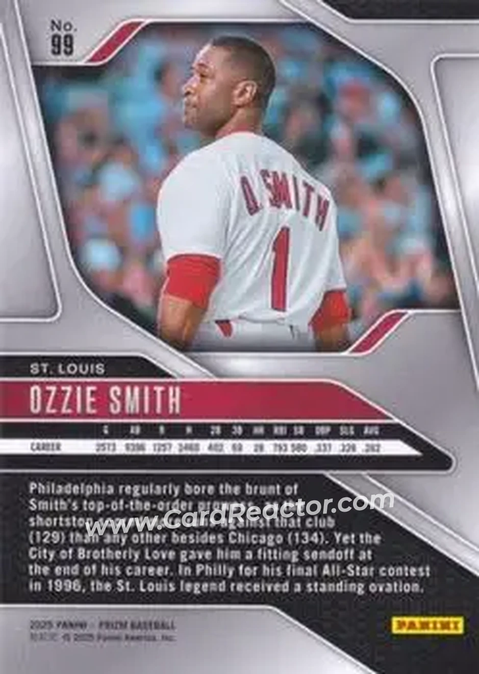 Back of Ozzie Smith