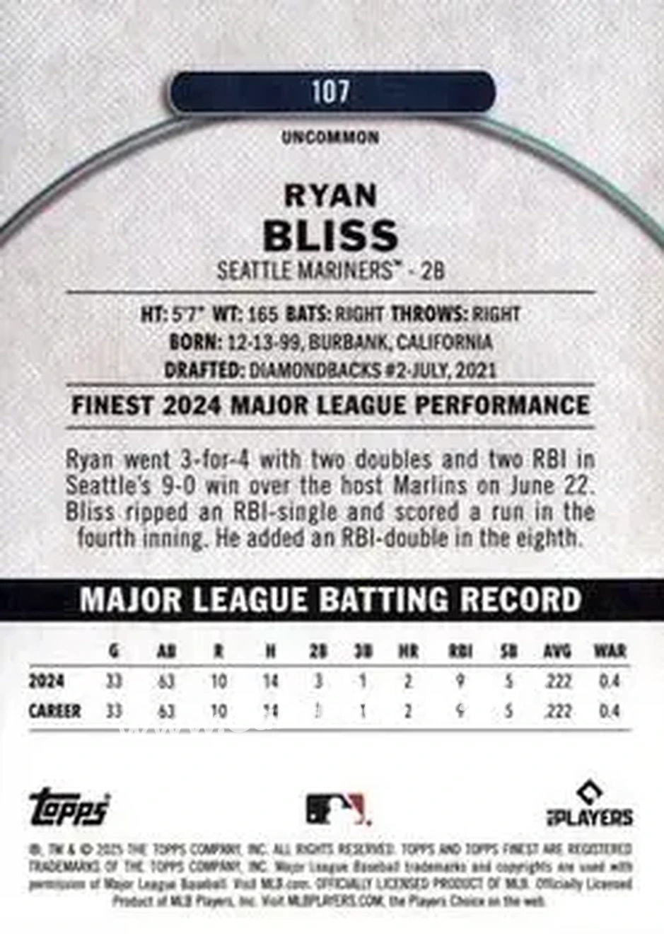 Back of Ryan Bliss