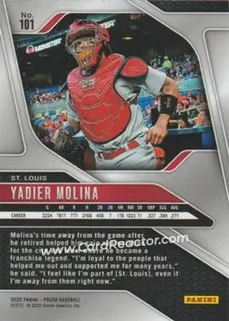 Back of Yadier Molina
