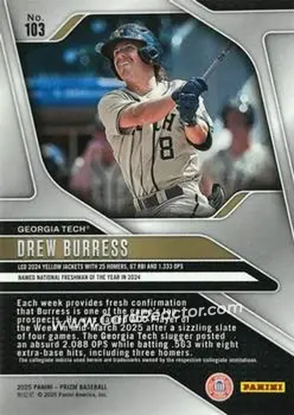 Back of Drew Burress