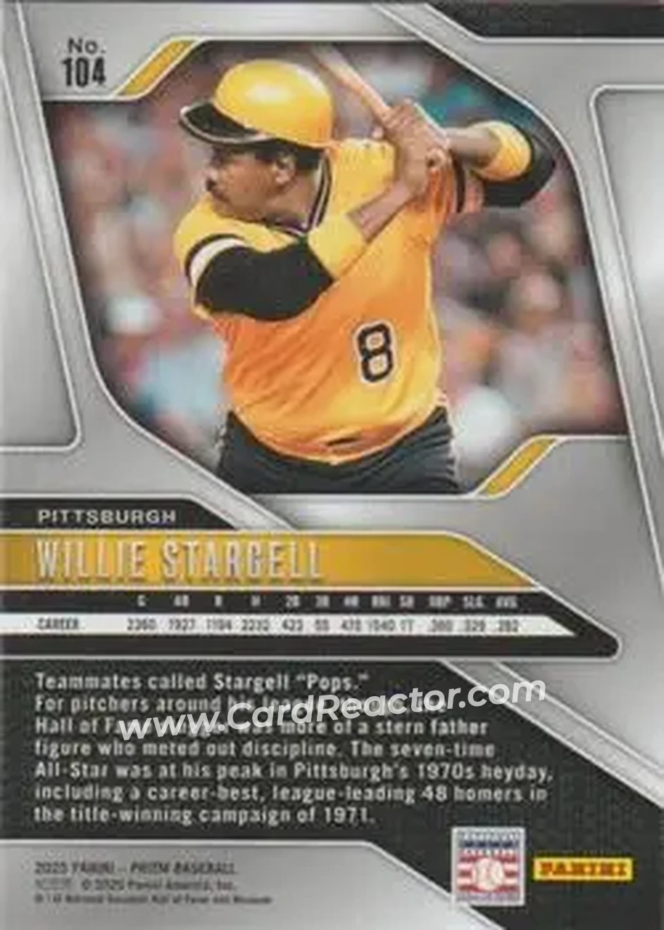 Back of Willie Stargell