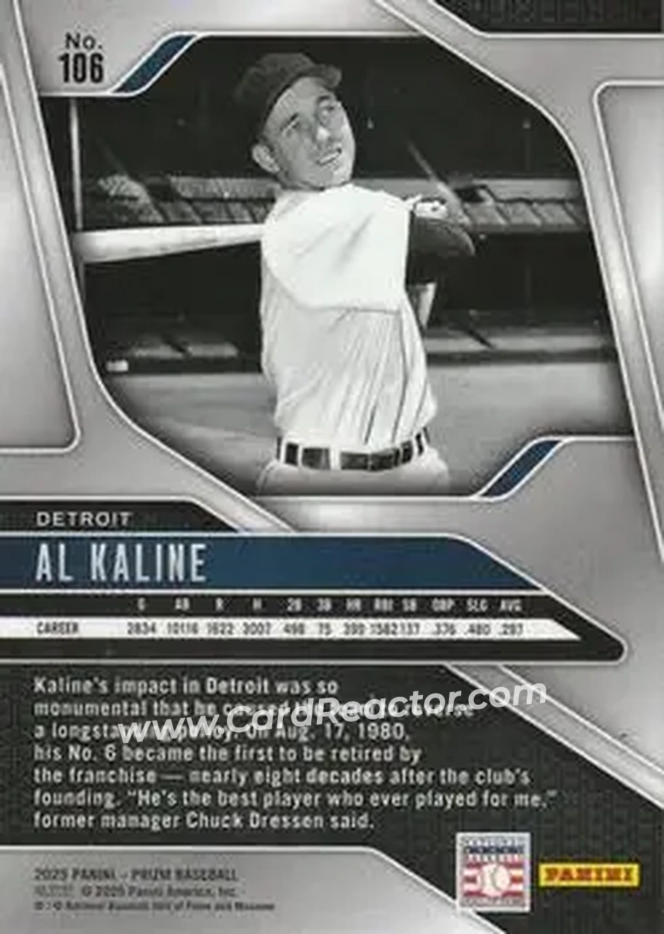 Back of Al Kaline