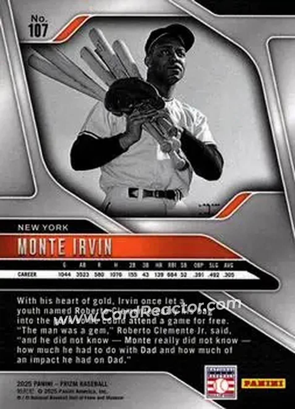 Back of Monte Irvin