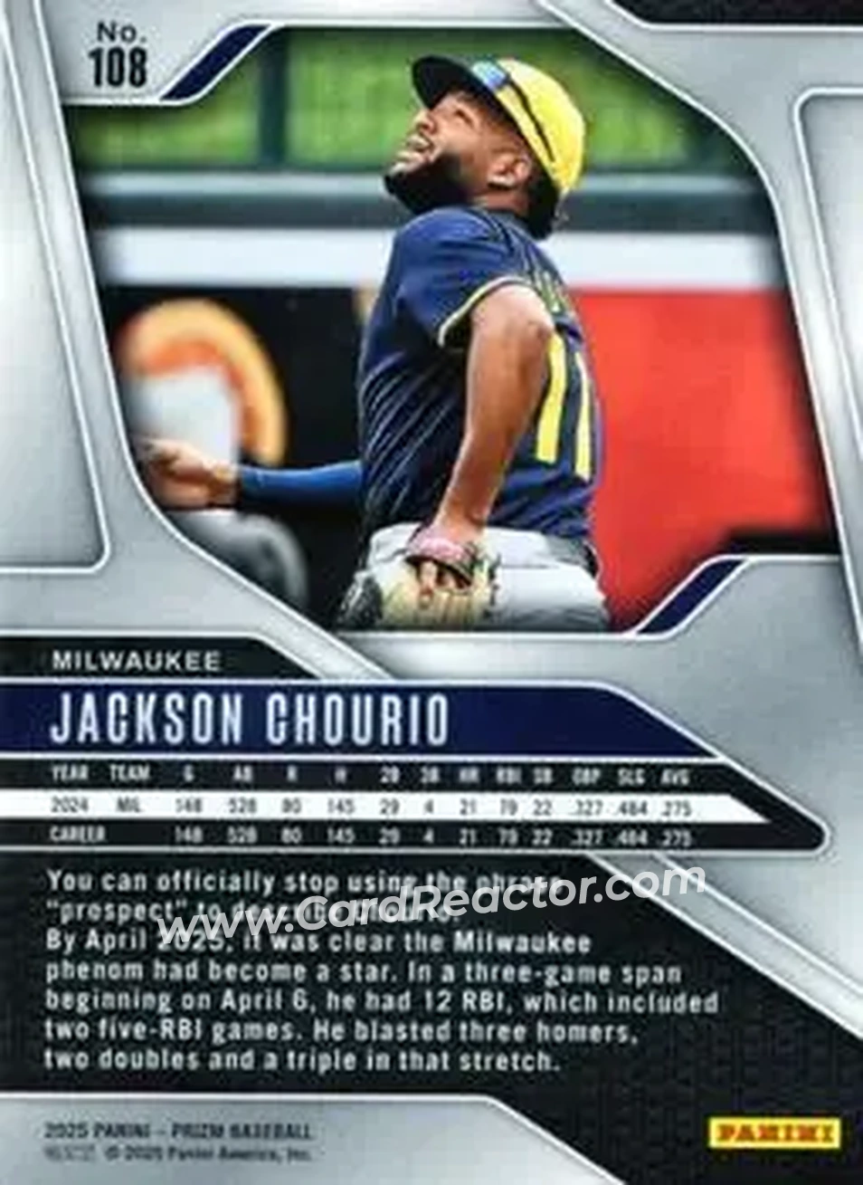 Back of Jackson Chourio