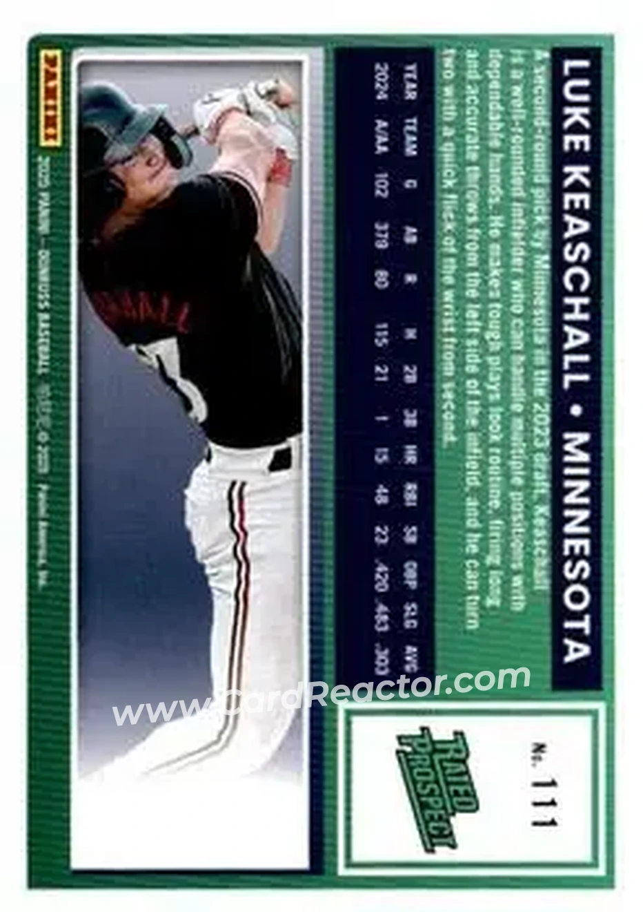 Back of Luke Keaschall