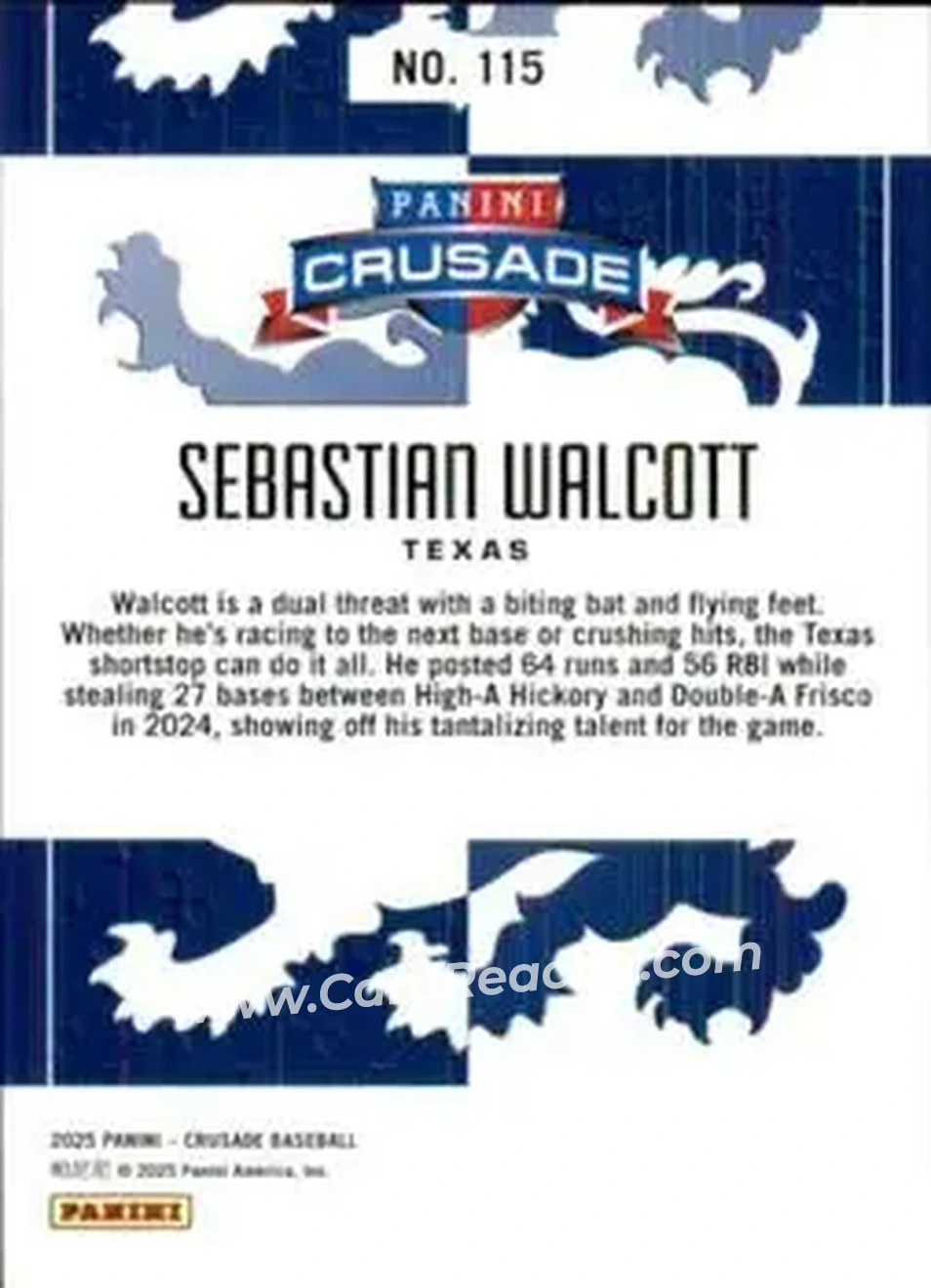 Back of Sebastian Walcott