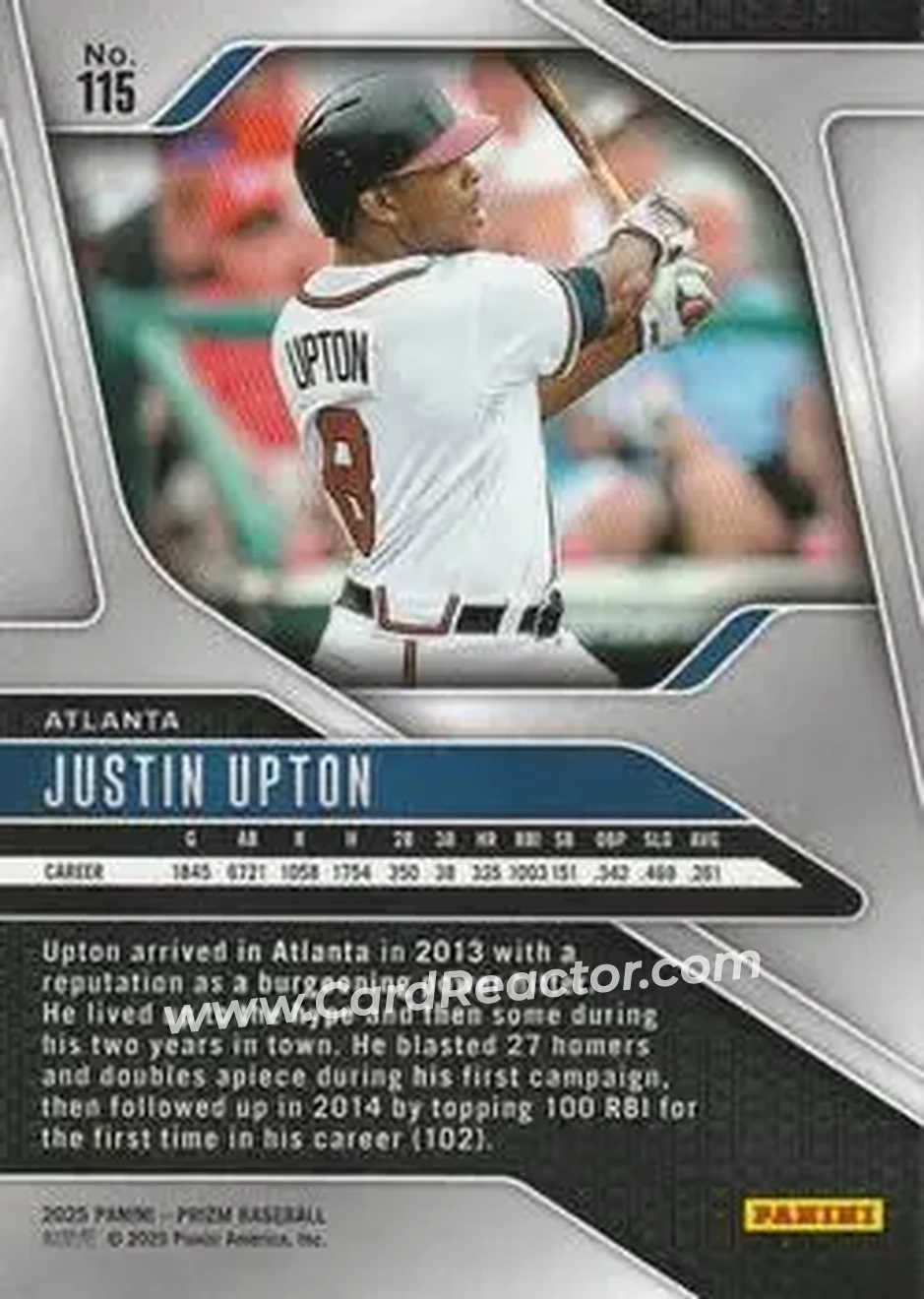 Back of Justin Upton