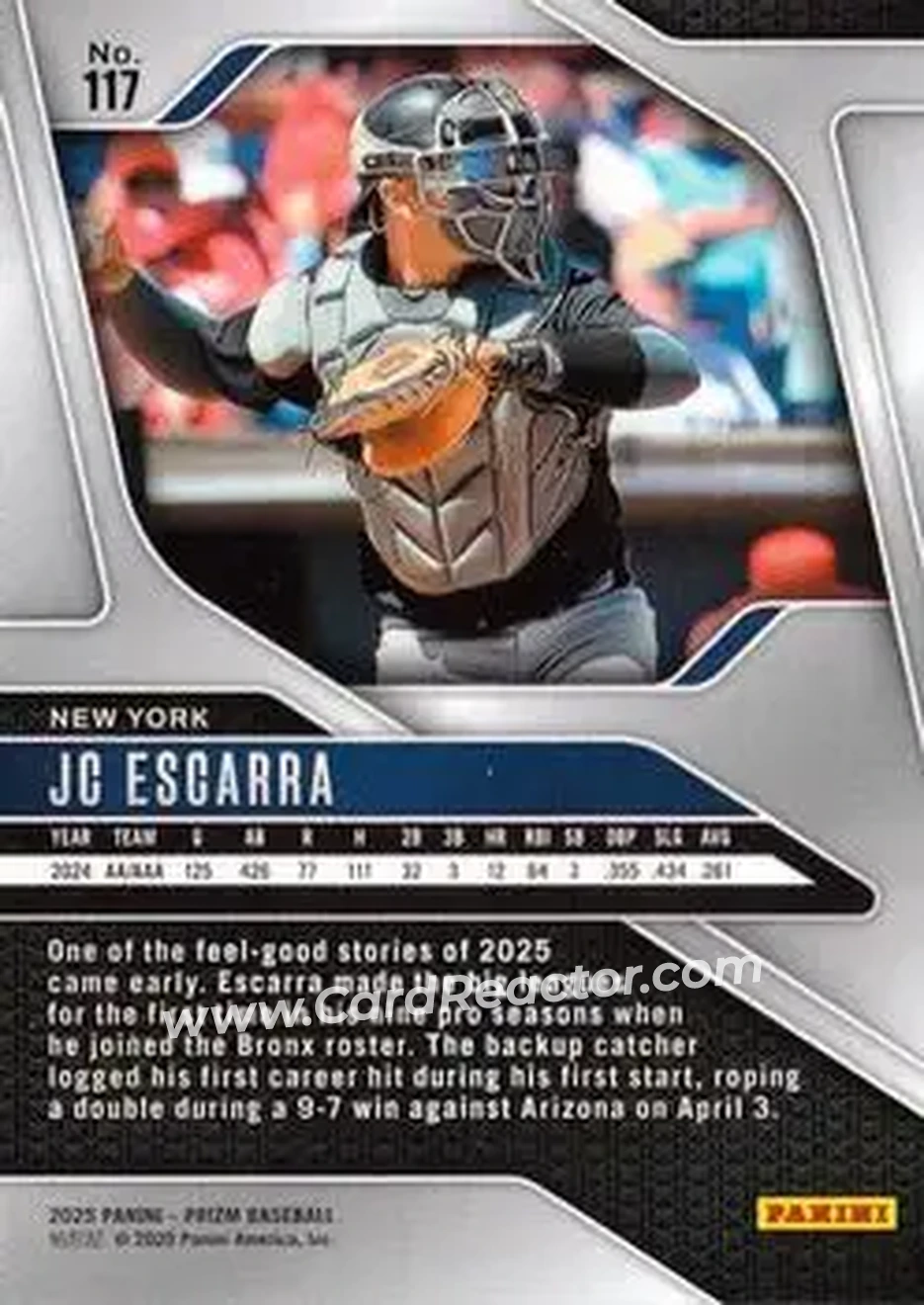 Back of JC Escarra