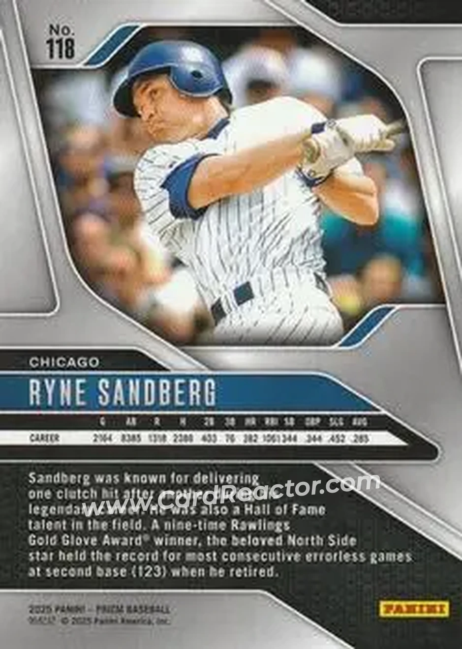 Back of Ryne Sandberg