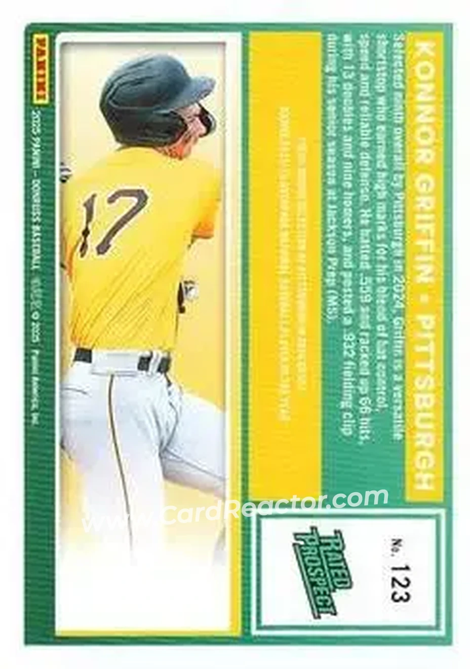 Back of Konnor Griffin