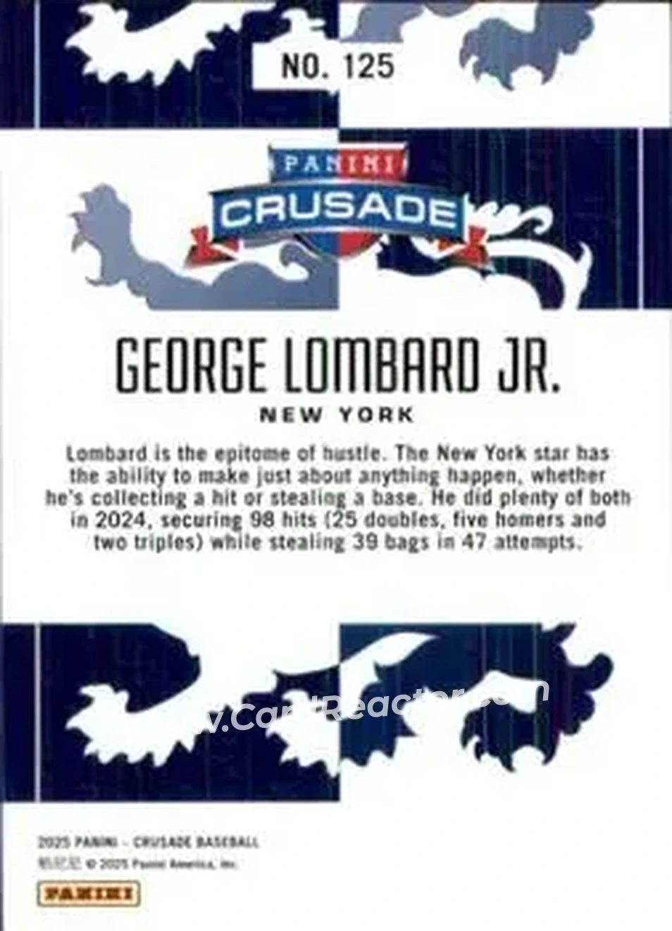 Back of George Lombard Jr.