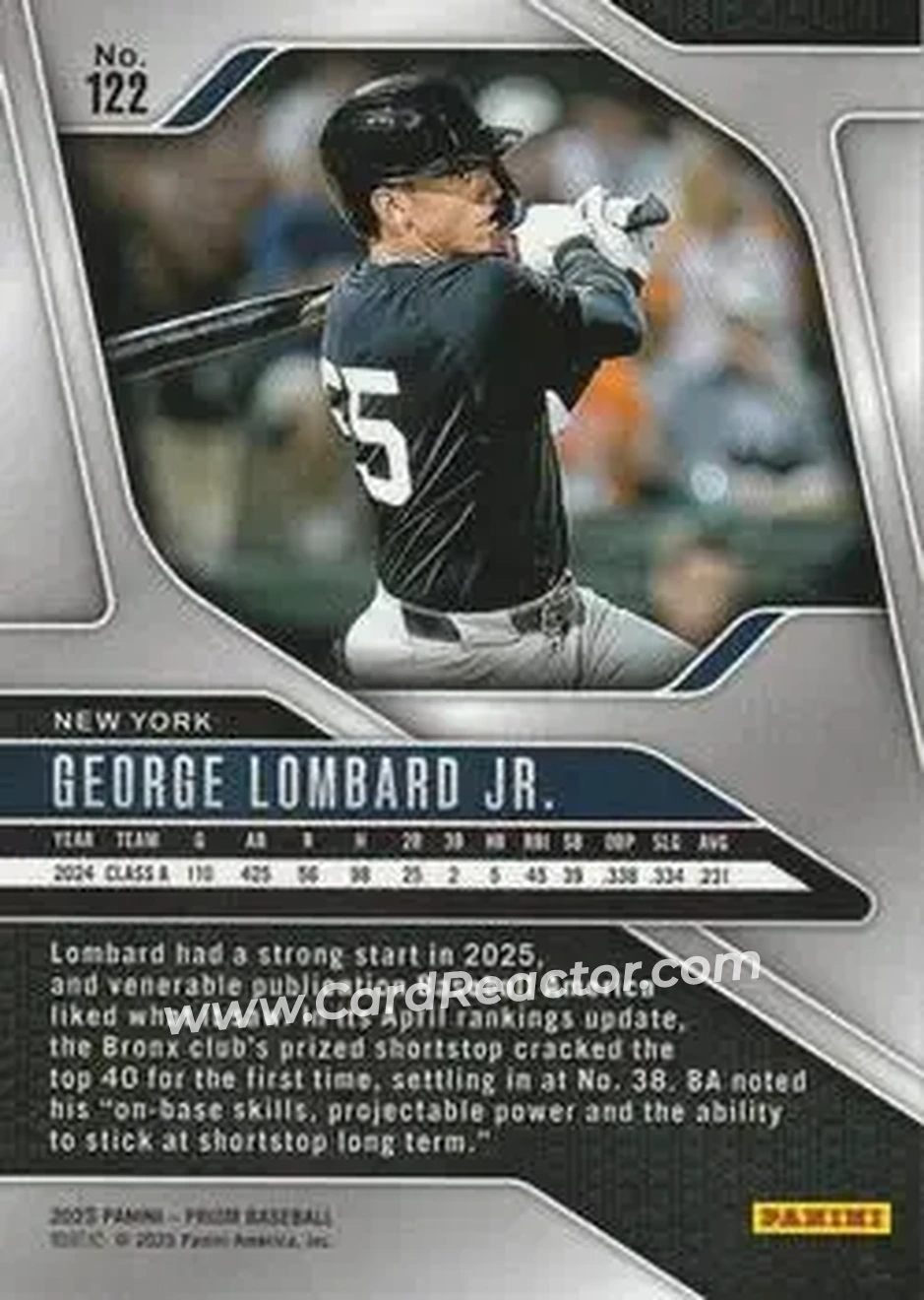 Back of George Lombard Jr.