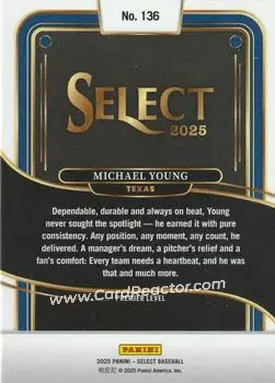 Back of Michael Young