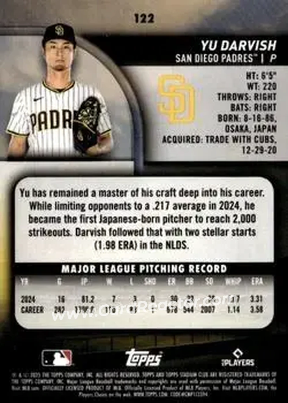 Back of Yu Darvish