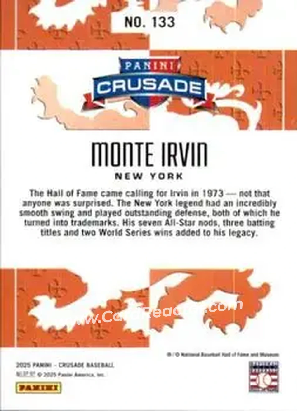 Back of Monte Irvin