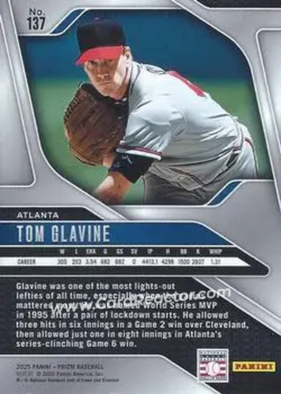Back of Tom Glavine