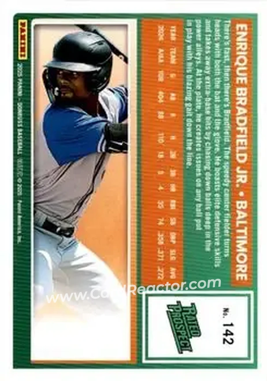 Back of Enrique Bradfield Jr.
