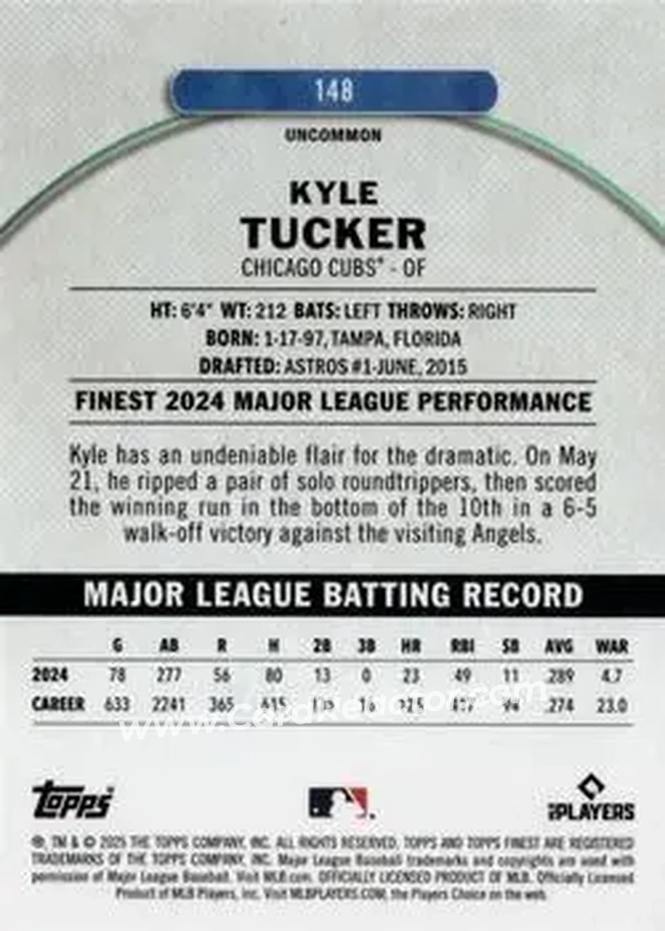 Back of Kyle Tucker