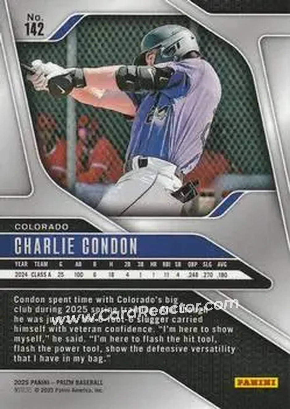 Back of Charlie Condon
