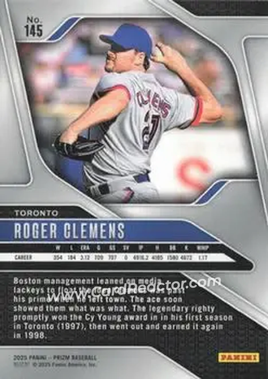 Back of Roger Clemens