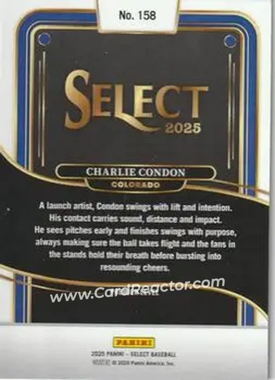 Back of Charlie Condon