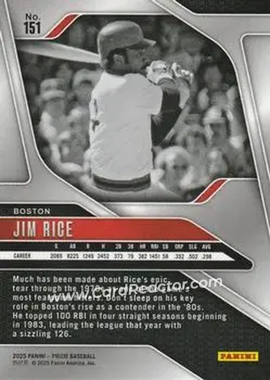 Back of Jim Rice