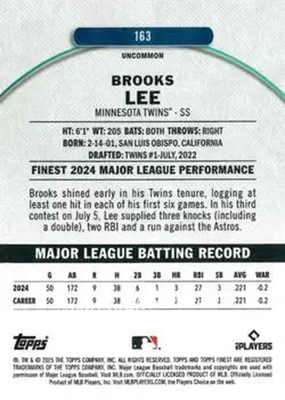Back of Brooks Lee