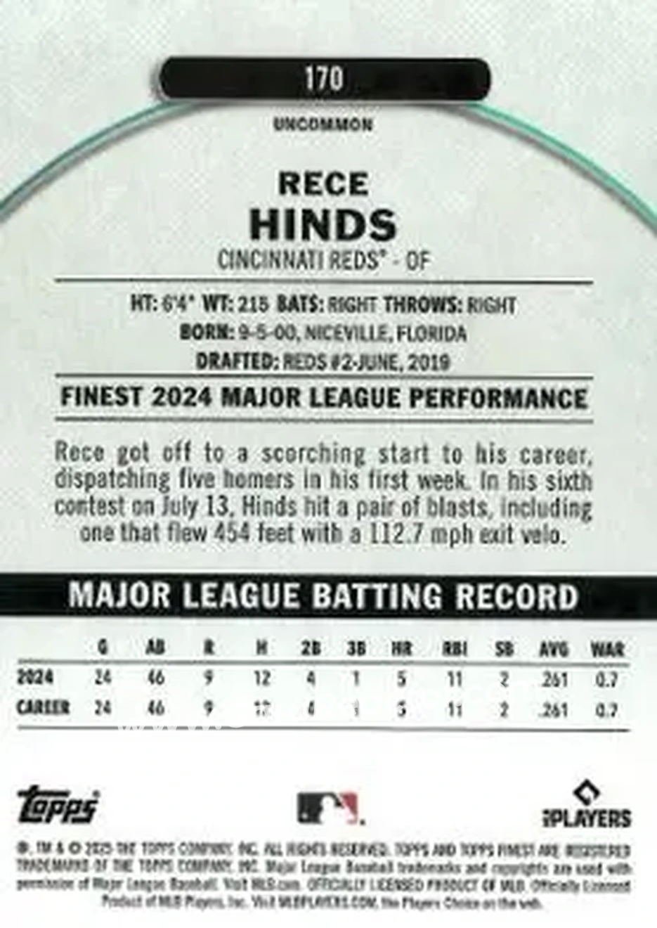 Back of Rece Hinds