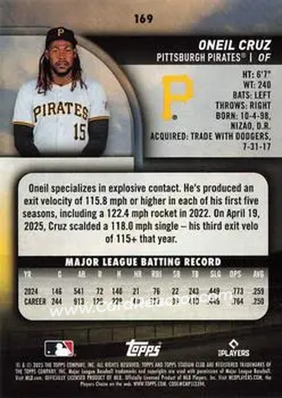 Back of Oneil Cruz