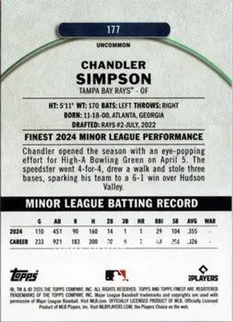 Back of Chandler Simpson
