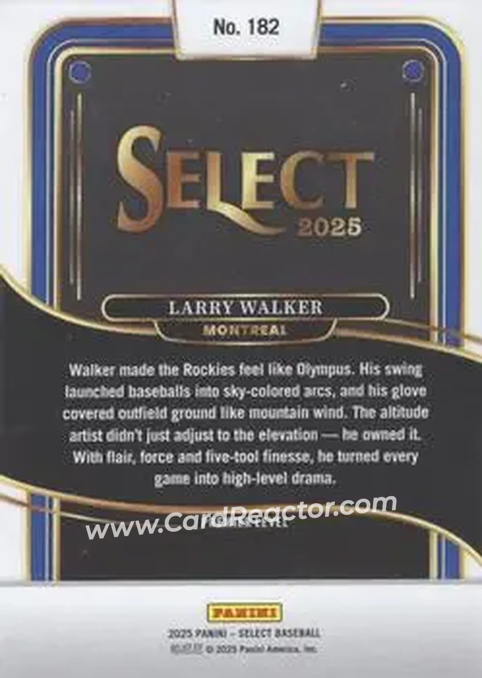 Back of Larry Walker