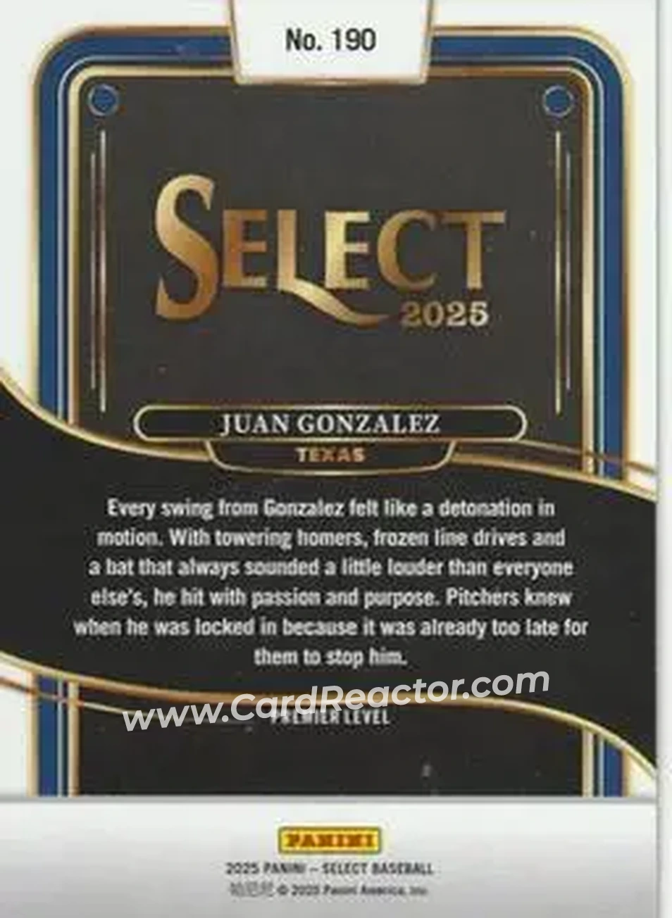 Back of Juan Gonzalez