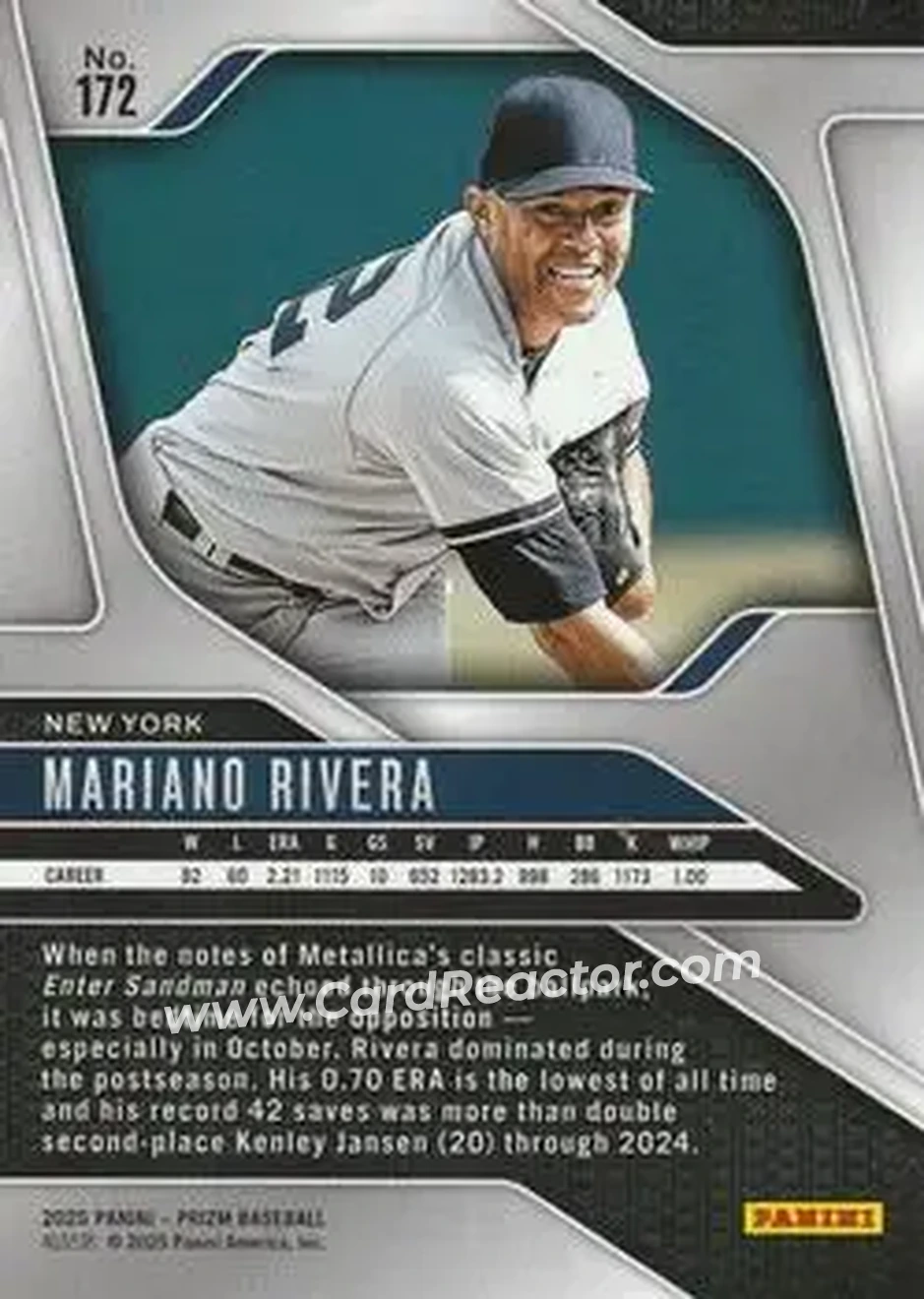 Back of Mariano Rivera